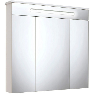Зеркальный шкаф в ванную Runo Парма 75 00000001148 с подсветкой белый