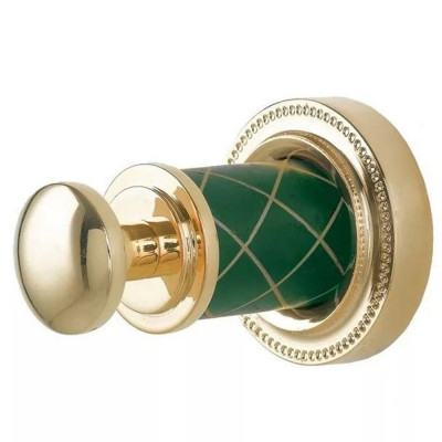 Крючок Boheme Murano 10906-GR-G одинарный, золото/зеленый