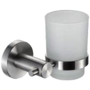 Стакан для ванной Frap нерж сталь/стекло, сатин 9,8x12,3x10 см (F30106)