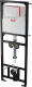 Монтажная рама с бачком для видуара и смесителя, со стоковым коленом DN90/110 AlcaPlast A108F/1500 Монтажная рама Alcaplast A108F/1500 для видуара и смесителя Черная металл (A108F/1500)