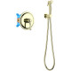 Гигиенический душ со смесителем Aquatek Классик AQ1519PG полированное золото встраиваемый  (AQ1519PG)