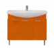 Тумба Misty Джулия 105 прямая оранжевая (Л-Джу01105-1310Пр) с раковиной  (СО000003346)