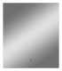 Зеркало подвесное в ванную Misty Нембус подогрев подсветка сенсорное 600x700 прямоугольное белый (НЕМ-02-60/70-14)  (НЕМ-02-60/70-14)