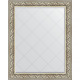 Зеркало настенное Evoform ExclusiveG 125х100 BY 4381 с гравировкой в багетной раме Барокко серебро 106 мм  (BY 4381)