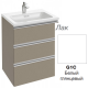 Мебель для раковины-столешницы 60 см, 2 выдвижных ящика, белый блестящий, Jacob Delafon «VOX» (EB2050-RA-G1C)  (EB2050-RA-G1C)