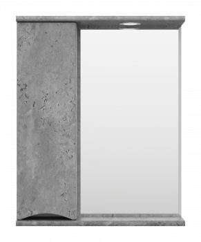 Зеркальный шкаф Misty Атлантик 60 левый серый камень 600x745 ПАтл4060050Л