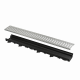 Дренажный канал 60 мм с пластиковой рамой и оцинкованной решеткой «C» профиль A15 AlcaPlast AVZ112-R102  (AVZ112-R102)