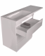 Тумба Style Line Даллас 140 R с раковиной над стиральной машиной, белая (3 ящика)  (СС-00002221+СС-00002215)