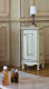 Аллигатор-мебель Capan B(D) (цвет 9001 + патина золото) пенал для ванной, массив дуба ширина тумбы и зеркала 120 см (B(D) (цвет 9001 + патина))