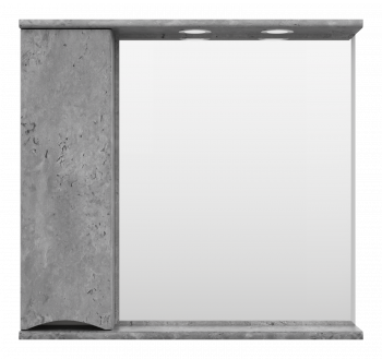 Зеркальный шкаф Misty Атлантик 80 левый серый камень 800x745 ПАтл4080050Л