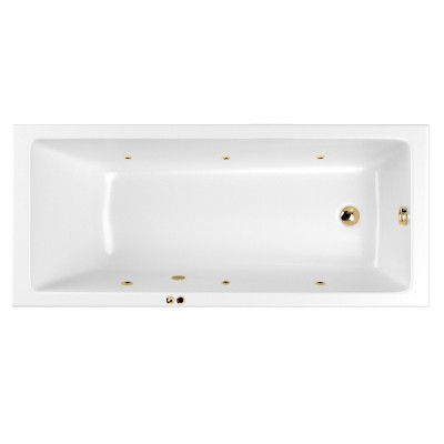 Ванна прямоугольная с гидромассажем WHITECROSS Wave Slim 150x70 "SOFT" золото (0111.150070.100.SOFT.GL)