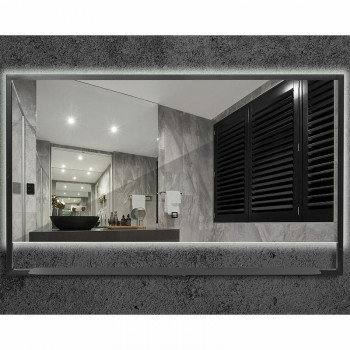 Зеркало настенное в ванную Boheme Armadi Art Vallessi 100 552/2 с подсветкой антрацит с сенсорным вкл