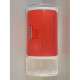 Угловой шкафчик для ванной Primanova белый с прозрачно-красной дверцей, S05, 17,5х17,5х44 см пластик, нержавеющая сталь M-S05-18  (M-S05-18)