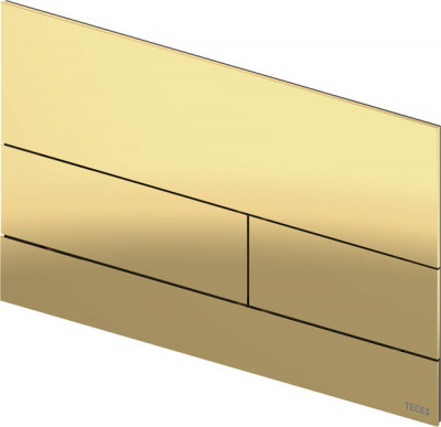 TECEsquare II Металлическая панель смыва унитаза II для системы с двойным смывом, материал металл, цвет панели/клавиш глянец, позолоченный hansgrohe/AXOR (9240839)