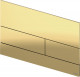 TECEsquare II Металлическая панель смыва унитаза II для системы с двойным смывом, материал металл, цвет панели/клавиш глянец, позолоченный hansgrohe/AXOR (9240839)  (9240839)
