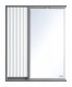 Зеркальный шкаф в ванную Brevita Balaton левый комбинированный 625x140x800 белый, серый (BAL-04065-01-01Л)  (BAL-04065-01-01Л)