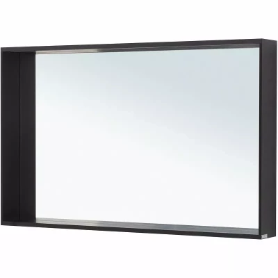 Зеркало подвесное для ванной Allen Brau Reality 120х75 с подсветкой и сенсорным выключателем, черный браш (1.32021.BB)