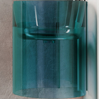 Раковина подвесная Abber Kristall 42 AT2705Aquamarin бирюзовая круглая