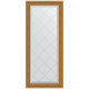 Зеркало настенное Evoform ExclusiveG 123х53 BY 4045 с гравировкой в багетной раме Состаренное золото с плетением 70 мм  (BY 4045)