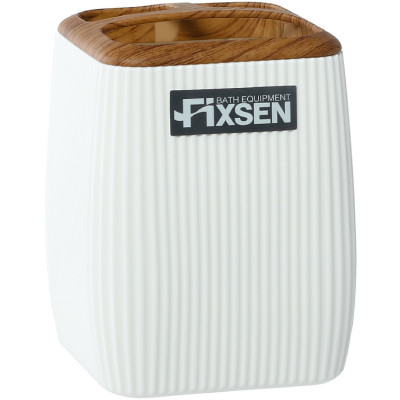 Стаканчик для зубных щеток Fixsen White Wood FX-402-3 белый настольный
