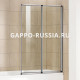 Шторка для ванны Gappo правая хром/стекло (G401.1.80) 80x140 см  (G401.1.80)