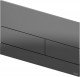 TECEsquare II Металлическая панель смыва унитаза II для системы с двойным смывом, материал металл, цвет панели/клавиш глянец, черный хром hansgrohe/AXOR (9240837)  (9240837)