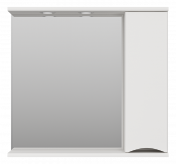 Зеркальный шкаф Misty Атлантик 80 правый белый 800x745 ПАтл4080010П