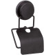 Настенный держатель туалетной бумаги Fixsen Magic Black FX-45010 с крышкой черный матовый  (FX-45010)