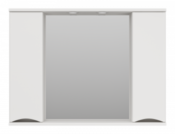 Зеркальный шкаф в ванную Misty Атлантик 1000x150x745 белый (П-Атл-4100-010)