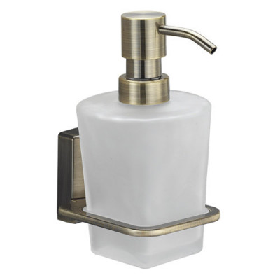 WasserKRAFT Exter К-5299 дозатор для жидкого мыла настенный, матовое стекло/светлая бронза