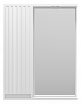 Зеркальный шкаф в ванную Brevita Balaton левый 625x140x800 белый (BAL-04065-01-Л)