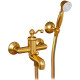 Смеситель для ванны Paini Duomo 88PJ105 золото матовое с душевым гарнитуром  (88PJ105)