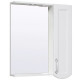 Зеркало со шкафом в ванную Runo Неаполь 65 R 00-00001030 с подсветкой белое прямоугольное  (00-00001030)