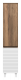 Шкаф-пенал напольный Brevita Dakota правый 350x340x1650 белый, темное дерево (DAK-050350-19/01П)  (DAK-050350-19/01П)