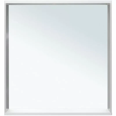 Зеркало подвесное для ванной Allen Brau Reality 80х75 с подсветкой и сенсорным выключателем, серебро браш (1.32018.02)