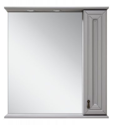 Зеркальный шкаф Misty Лувр 65 правый серый 650x800 ПЛвр030651504П