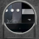 Зеркало в ванную Armadi Art Vallessi 550/2 80х90 см с полочкой, с подсветкой, черный матовый  (550/2)