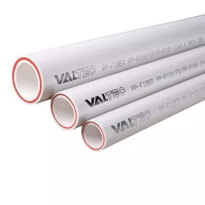 Труба полипропиленовая армированная стекловолокном PN 20,110х15,1 мм, PP-FIBER (белый) VALTEC (VTp.700.FB20.110)