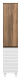 Шкаф-пенал напольный Brevita Dakota левый 350x340x1650 белый, темное дерево (DAK-050350-19/01Л)  (DAK-050350-19/01Л)