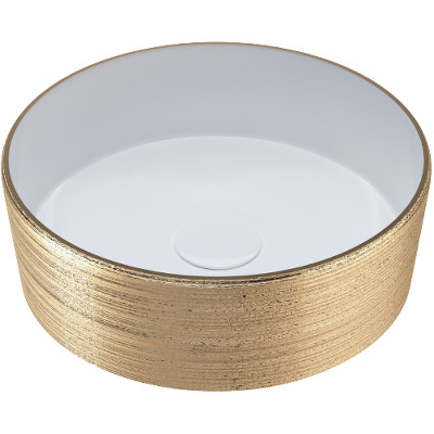 Раковина-чаша Grossman 35 GR-5010GW золото белая круглая