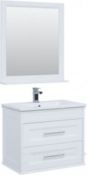 Комплект мебели для ванной Aquanet Бостон М 80 белый матовый (00210630)