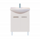 Тумба Misty Джулия - 65 прямая белая White (Л-Джу01065-5210Пр) с раковиной комплект с раковиной (СО000007033)