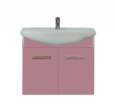 Тумба Misty Джулия - 65 подвесная розовая (Л-Джу01065-1210По) с раковиной