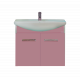 Тумба Misty Джулия - 65 подвесная розовая (Л-Джу01065-1210По) с раковиной  (СО000005167)