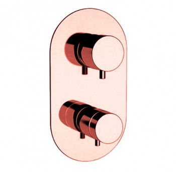 Термостатический смеситель для ванны - внешняя часть MINIMAL THERMO Розовое золото NT92KBRL Remer