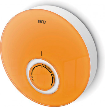 Дизайнерская панель комнатного термостата TECEfloor DT, наружная часть, стекло оранжевое, корпус белый (77400017)
