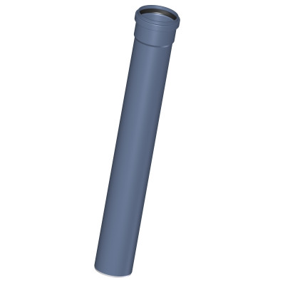 Труба канализационная DN 75, длина 500 мм, 3-х слойная, шумопоглощающая, с раструбом PKEM, синий POLOPLAST POLO-KAL NG (P2032)