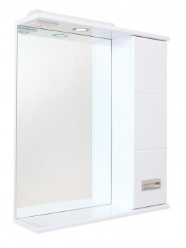 Зеркальный шкафчик Onika Балтика 58 белый, правый, с подсветкой (205816)