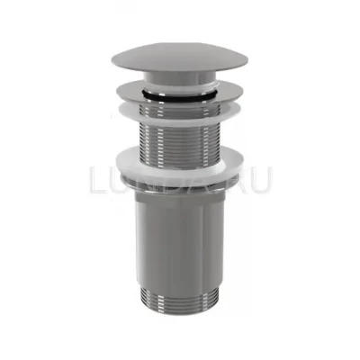 Донный клапан сифона для умывальника CLICK/CLACK 5/4" цельнометаллический, без перелива, ALCA (A395)