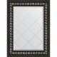 Зеркало настенное Evoform ExclusiveG 72х55 BY 4010 с гравировкой в багетной раме Черный ардеко 81 мм  (BY 4010)
